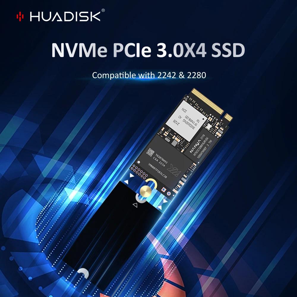 HUADISK  ָ Ʈ ̺, NVMe SSD 256G, 512G, M.2 PCIe3.0X4, 2500 MB/s, NVMe SSD 2242, 2280 ũ TLC, DIY PC ƮϿ